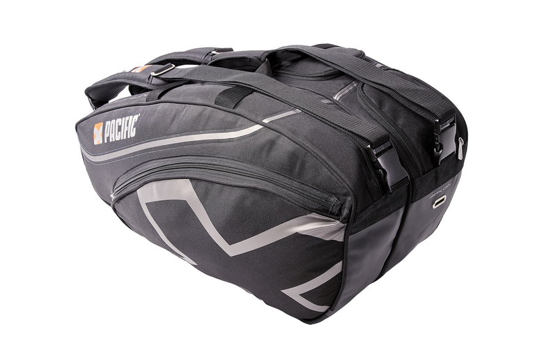 Pacific Tennis-Racketbag X Tour XL (Schlägertasche, 2 Hauptfächer, 1 Thermofach) 2025 schwarz/chrome 6er